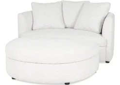 Urban Barn Alma Chair and Ottoman Set -Cali Snow- Accent Chairs