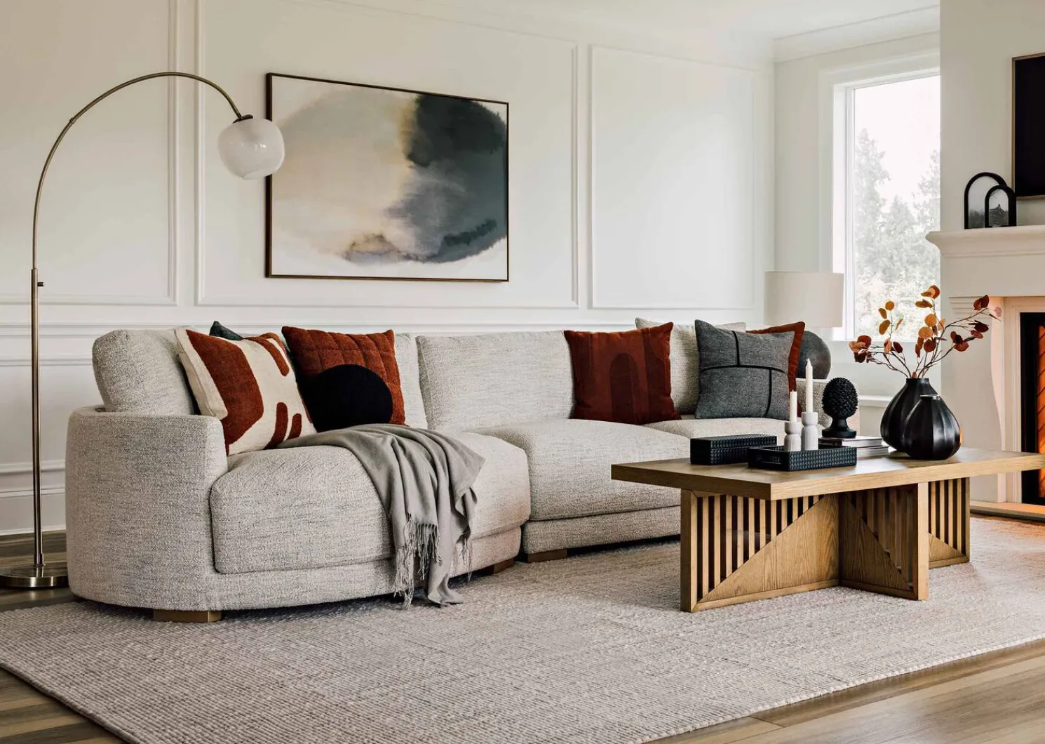 Urban Barn Anderson Sofa Chaise -Luly Pepper- Sofas & Sectionals