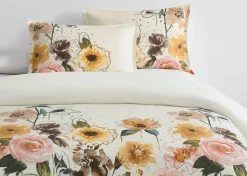 Urban Barn Bonn Cotton Floral Duvet Set- Bed Linens