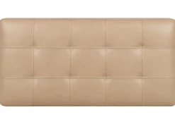 Urban Barn Carson Leather Ottoman- Ottomans & Benches