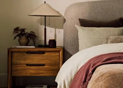 Urban Barn Cayley Table Lamp Walnut/Black- Table Lamps