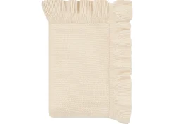 Urban Barn Claridge Cotton Ruffle Throw- Throws