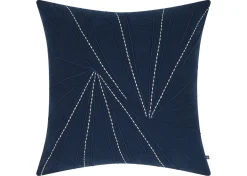 Urban Barn Clint Cotton Pillow 20x20 Navy- Pillows