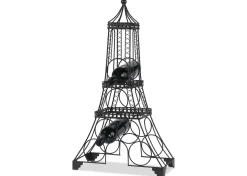 Urban Barn Emily Eiffel Tower Wine Rack Black- Kitchen Accents