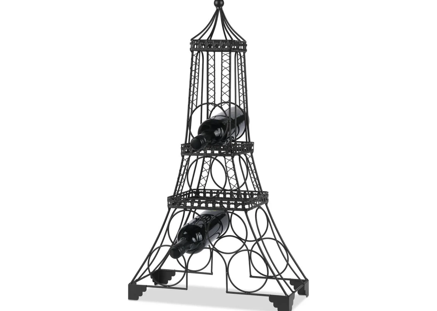 Urban Barn Emily Eiffel Tower Wine Rack Black- Kitchen Accents