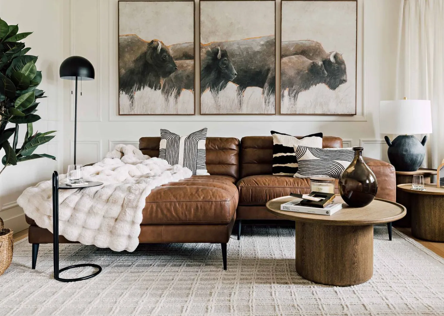 Urban Barn Evora Pillow Sand/Black- Pillows