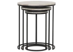 Urban Barn Gael Recycled Metal Nesting Table Set- Side Tables