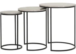 Urban Barn Gael Recycled Metal Nesting Table Set- Side Tables