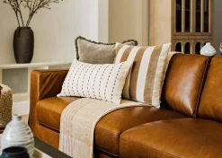 Urban Barn Gaetano Leather Sofa -Saddle Tan- Sofas & Sectionals