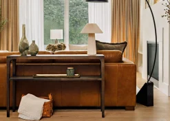 Urban Barn Gaetano Leather Sofa -Saddle Tan- Sofas & Sectionals