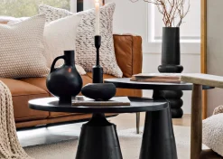 Urban Barn Gershwin Recycled Metal Round Coffee Table- Coffee Tables