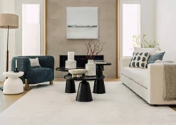 Urban Barn Gershwin Recycled Metal Round Coffee Table- Coffee Tables