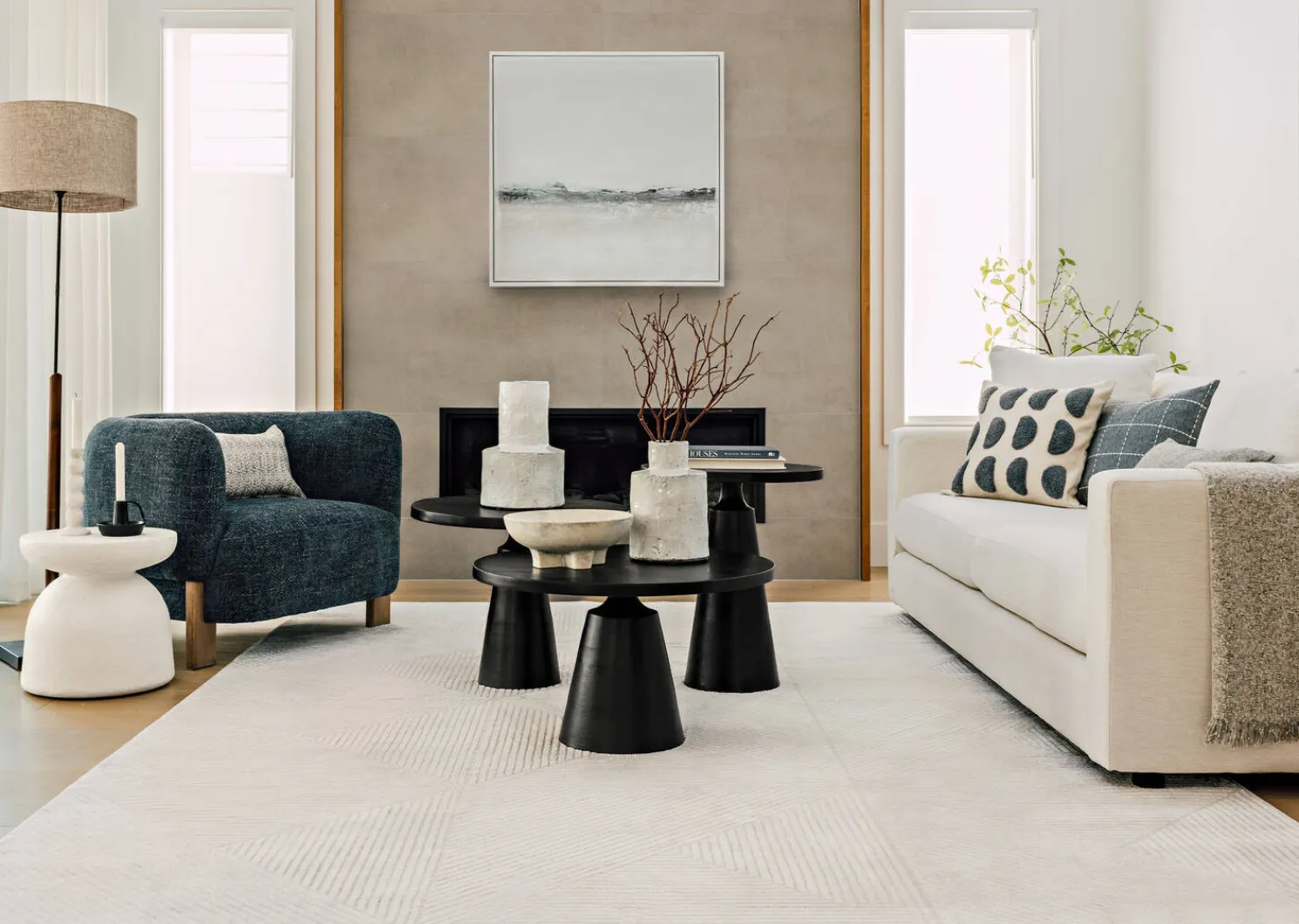 Urban Barn Gershwin Recycled Metal Side Table 24"- Side Tables