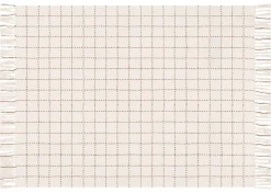 Urban Barn Hendricks Cotton Check Throw Nat/Cara- Throws