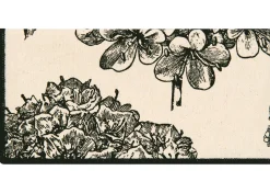 Urban Barn Hydrangea Napkin Set of 6 Natural/Black- Table Linens & Coasters