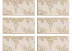 Urban Barn Hydrangea Napkin Set of 6 Natural/Sand- Table Linens & Coasters