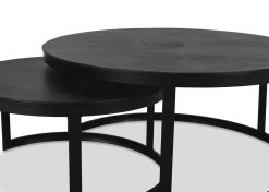 Urban Barn Irwin Recycled Metal Nesting Coffee Table Set- Coffee Tables