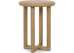 Urban Barn Jayman Round Side Table -Cava Sesame- Side Tables
