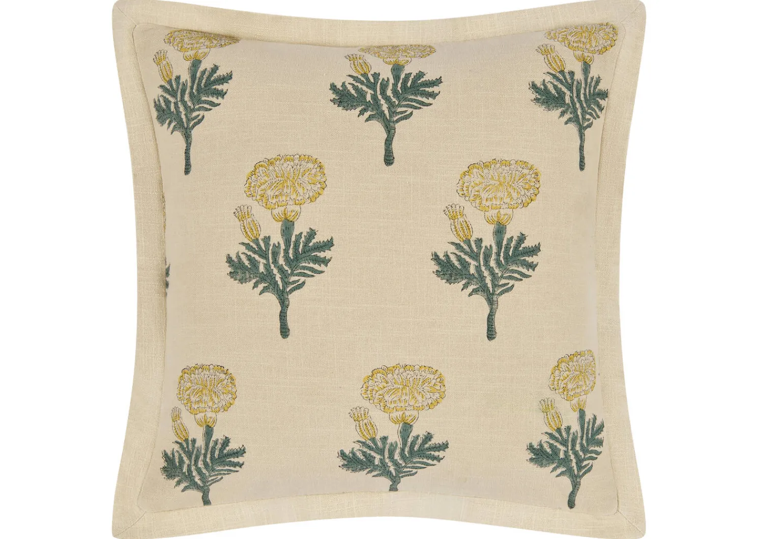 Urban Barn Kavi Floral Pillow 20x20 Ivory/Multi- Pillows