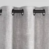 Urban Barn Kendra Curtain Panel 96" Grey/Black Grommet- Curtains