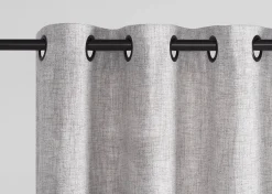 Urban Barn Kendra Curtain Panel 96" Grey/Black Grommet- Curtains