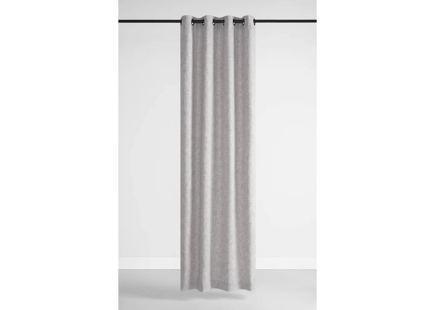 Urban Barn Kendra Curtain Panel 96" Grey/Black Grommet- Curtains