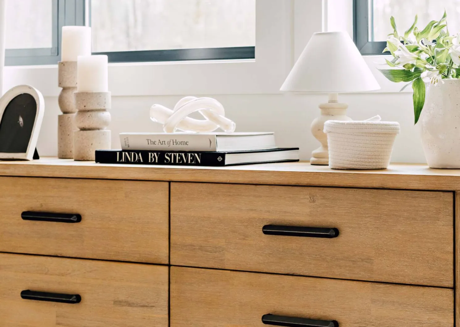 Urban Barn Knot Glass Decor Cream- Decorative Accents