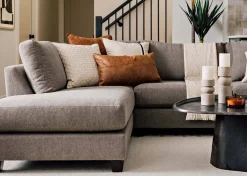 Urban Barn Leslie Cotton Pillow 20x20 Ivory/Black- Pillows