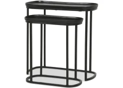 Urban Barn Lisboa Recycled Metal Nesting Table Set -Bronze- Side Tables
