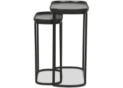 Urban Barn Lisboa Recycled Metal Nesting Table Set -Bronze- Side Tables