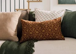 Urban Barn Lizette Printed Pillow 20x20 Iv/Tan- Pillows