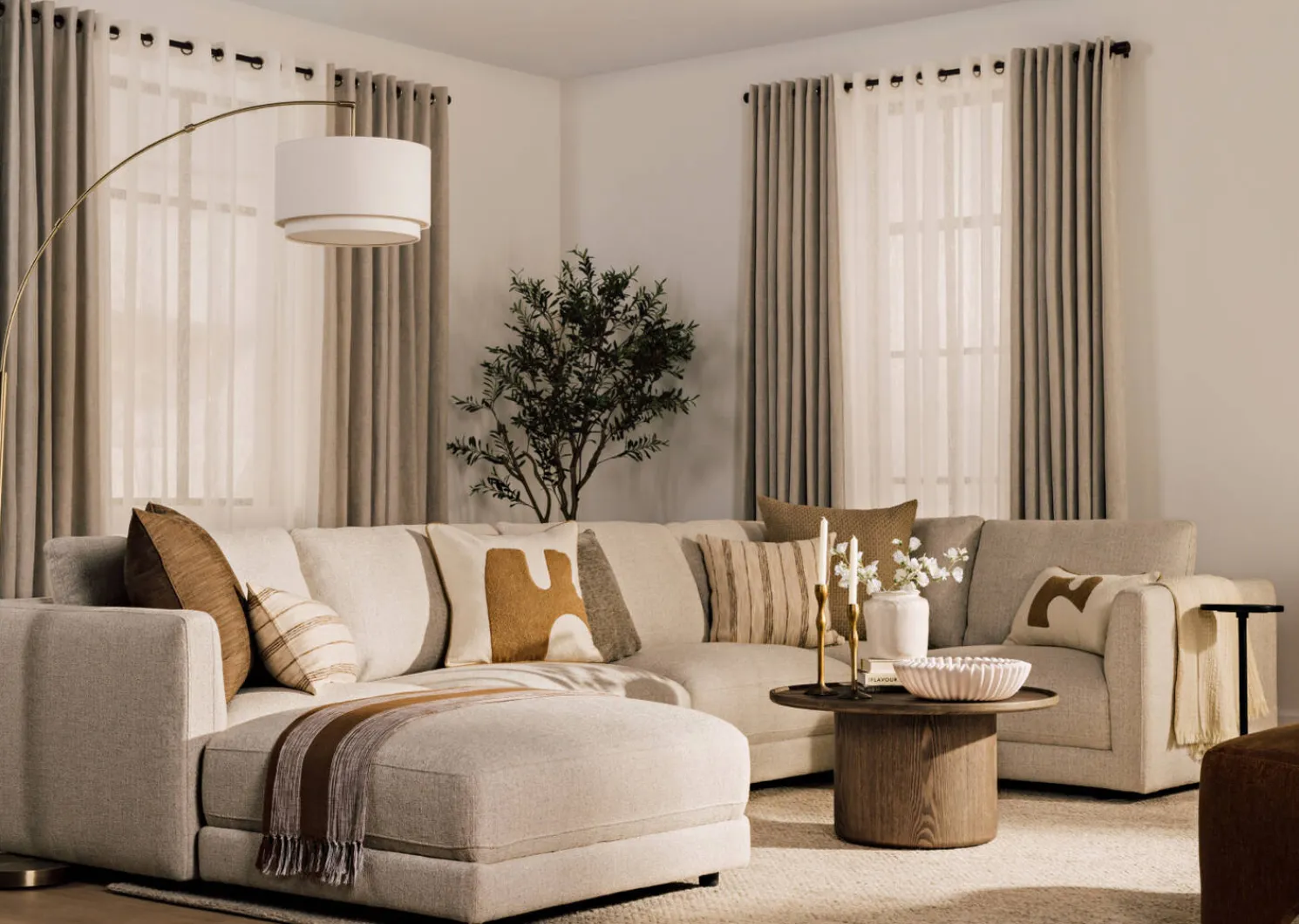 Urban Barn Mila Modular 4-Piece Sofa Chaise- Modular Seating