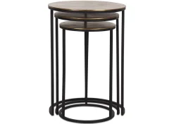 Urban Barn Mirri Recycled Metal Nesting Table Set -Brass- Side Tables