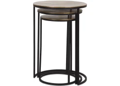 Urban Barn Mirri Recycled Metal Nesting Table Set -Brass- Side Tables