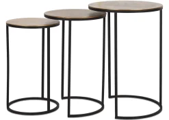 Urban Barn Mirri Recycled Metal Nesting Table Set -Brass- Side Tables