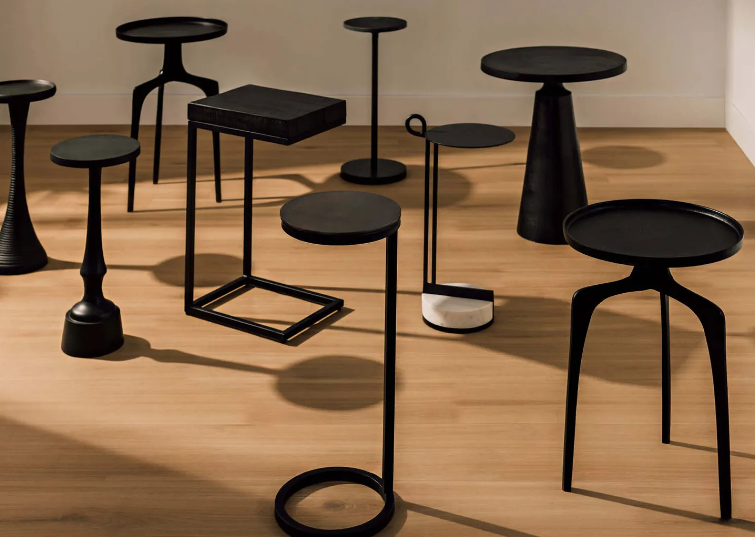 Urban Barn Muras Reclaimed Wood Tuck Table -Browen Raven- Side Tables