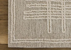 Urban Barn Nichols Wool Rug Grey/Ivory- Area Rugs