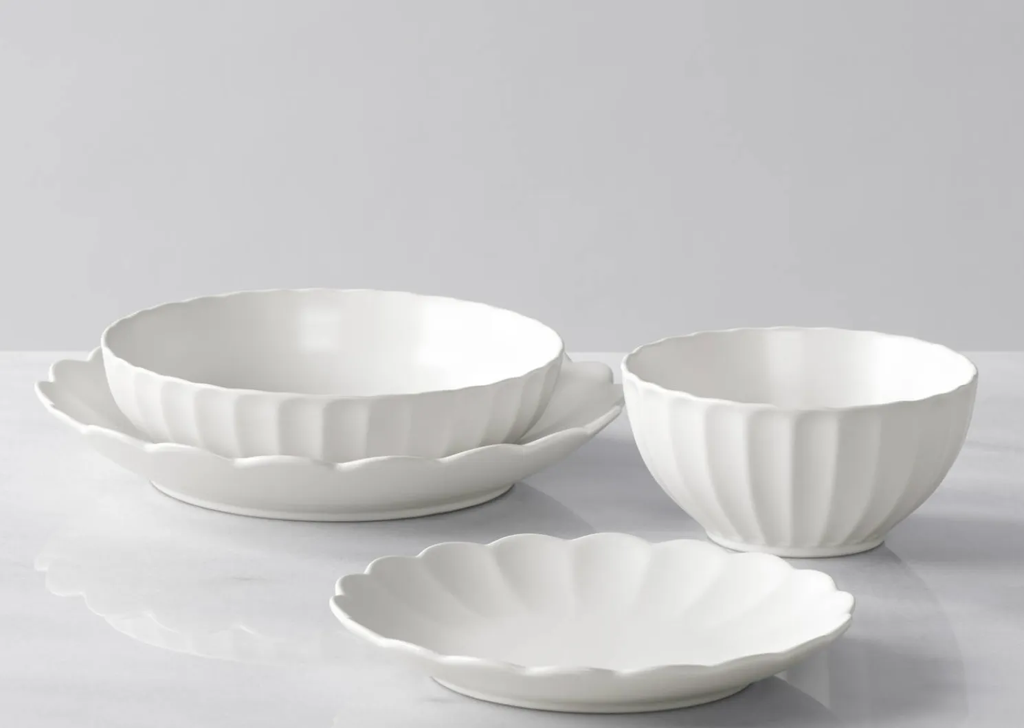 Urban Barn Pearse 16 piece Dish Set White- Dinnerware