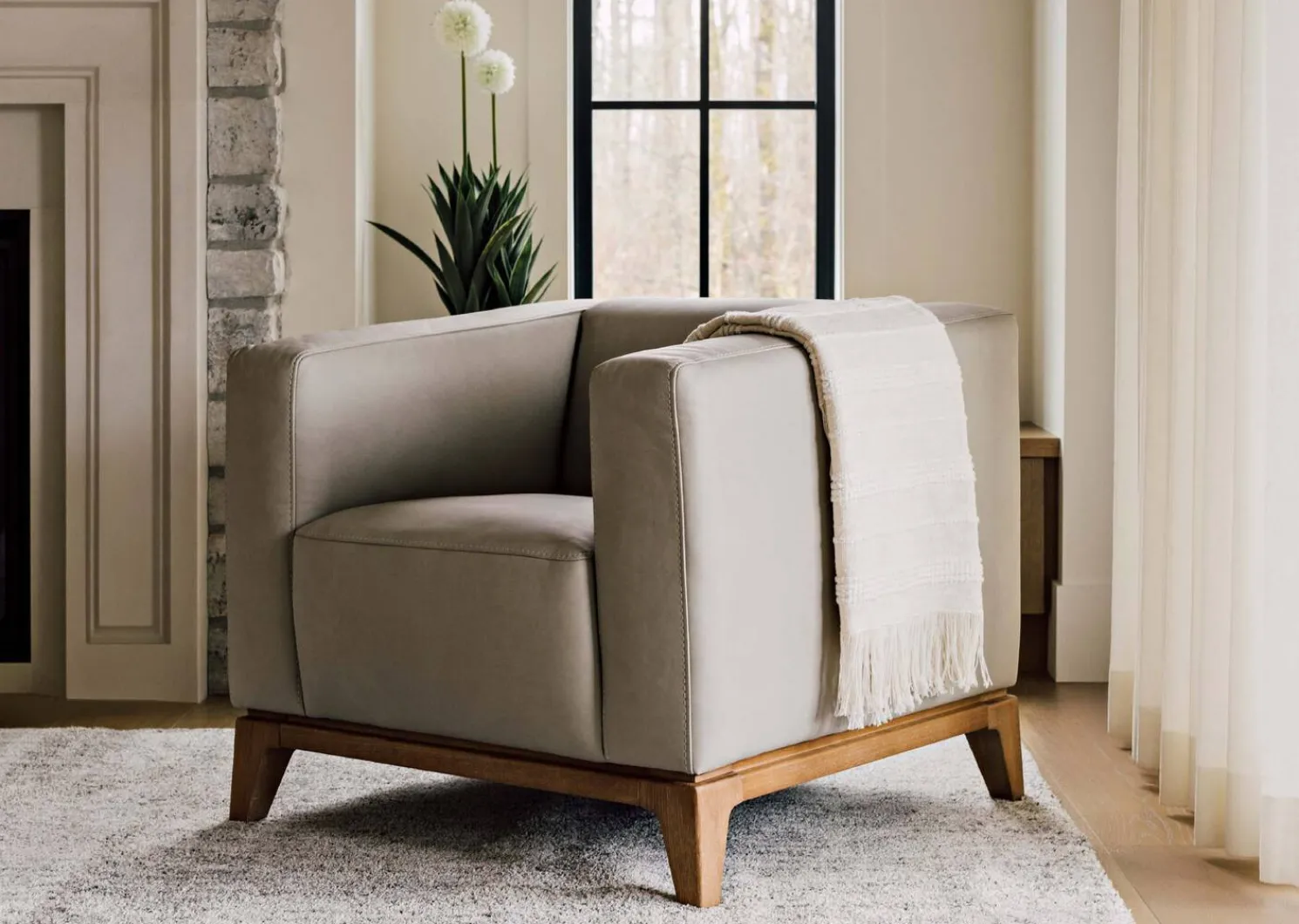 Urban Barn Pom Pom Mum Plant Potted- Blooms & Branches