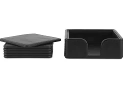 Urban Barn Riva Coaster Set with Holder- Table Linens & Coasters