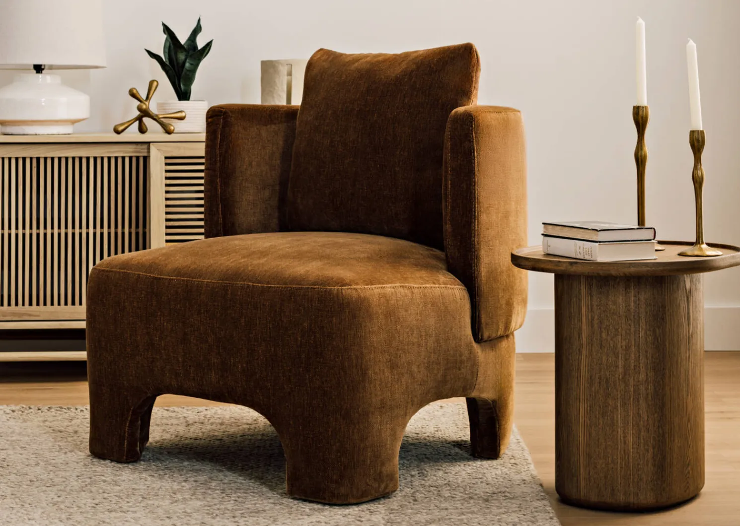 Urban Barn Ryah Candle Holder Antiqued Brass- Candles & Holders