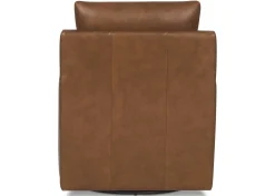 Urban Barn Sadie Leather Swivel Armchair -Arlo Rum- Accent Chairs