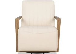 Urban Barn Simone Leather Swivel Chair- Accent Chairs