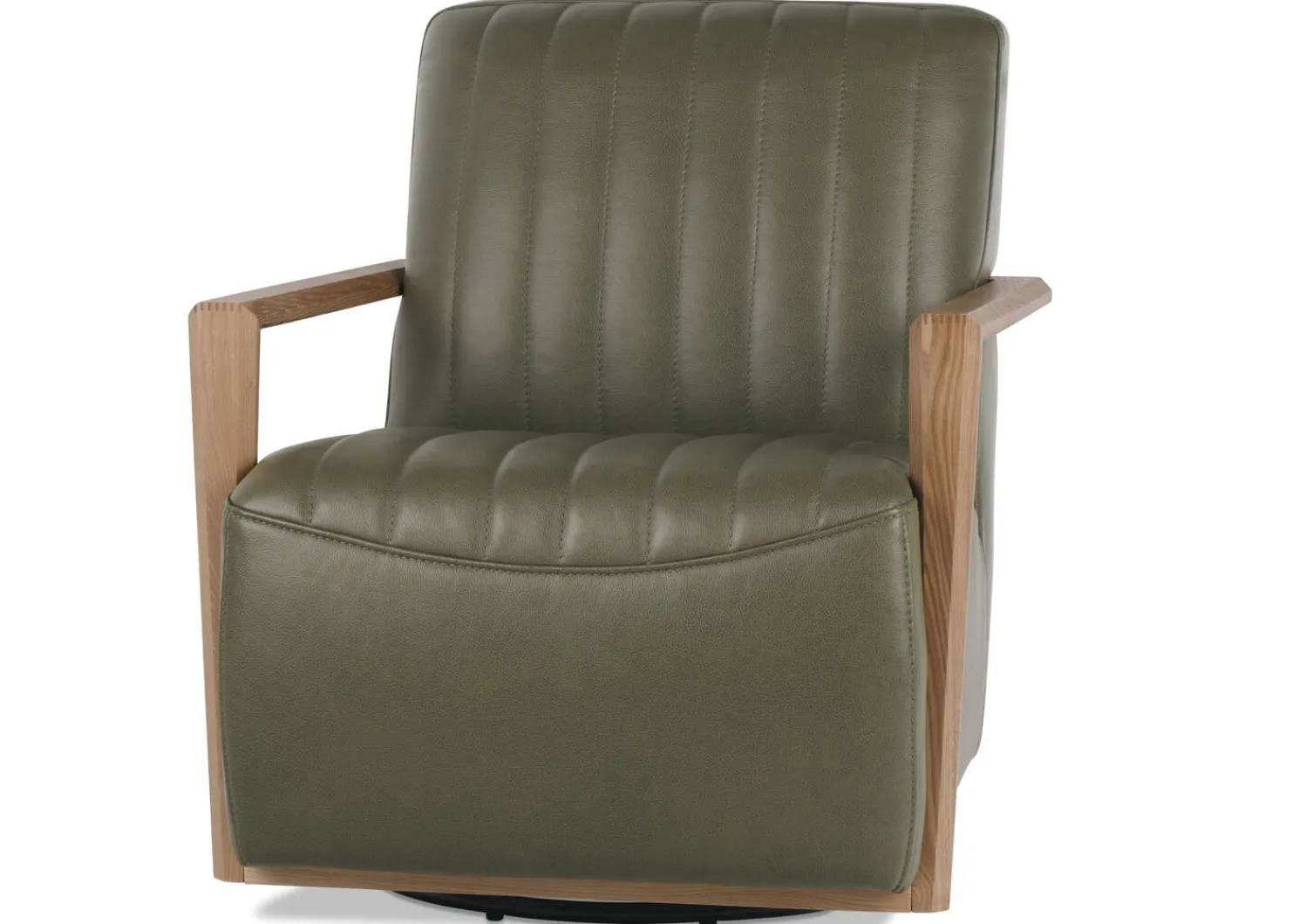 Urban Barn Simone Leather Swivel Chair- Accent Chairs