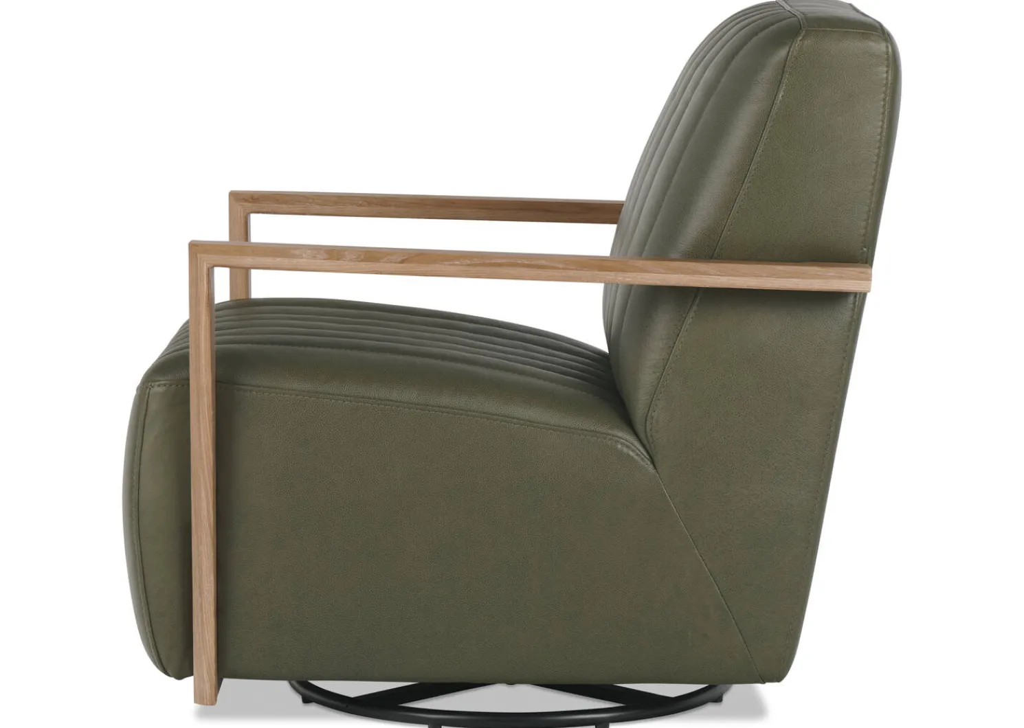 Urban Barn Simone Leather Swivel Chair- Accent Chairs