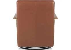 Urban Barn Simone Leather Swivel Chair- Accent Chairs