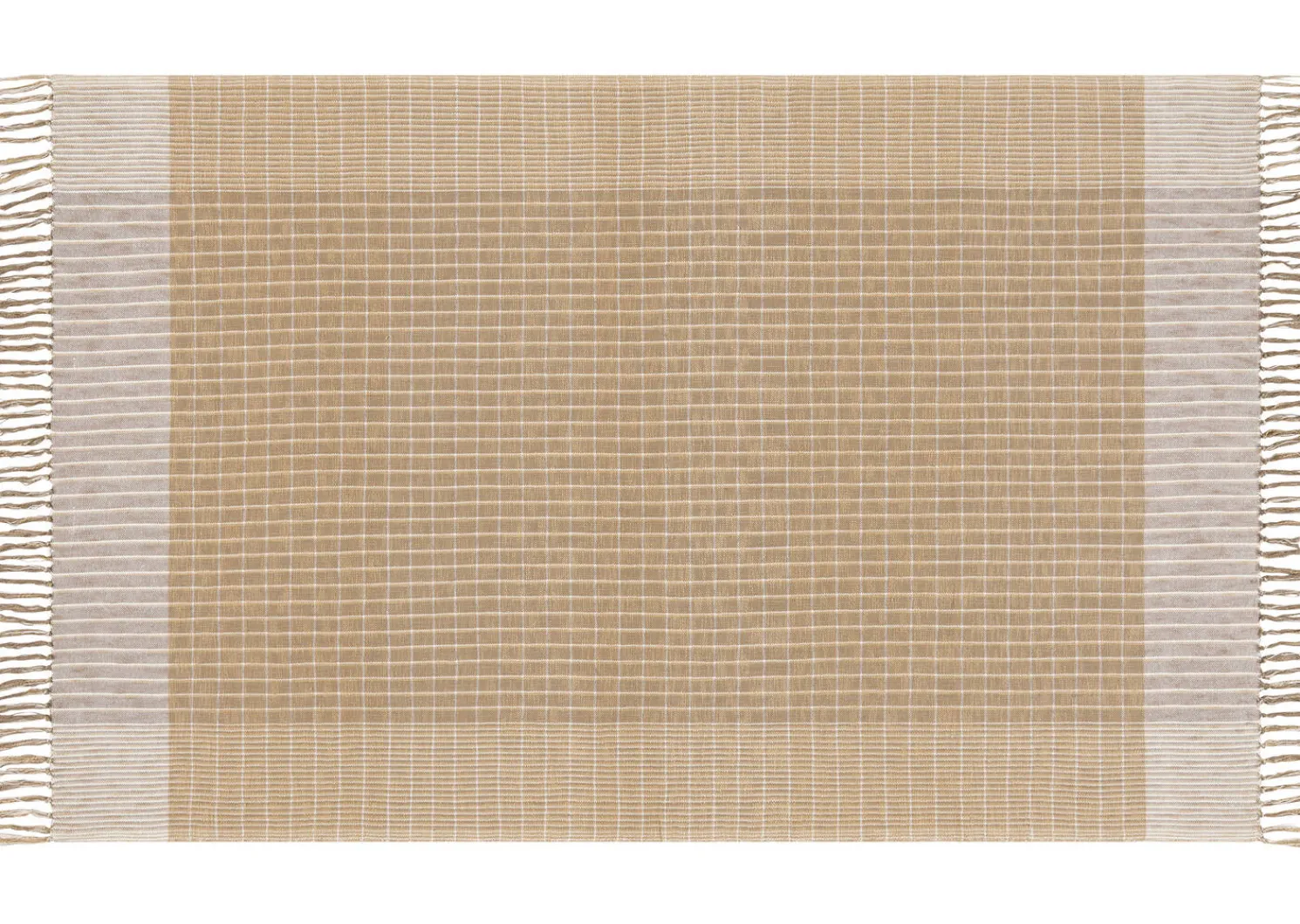 Urban Barn Stevie Cotton Plaid Throw Fawn/Multi- Throws