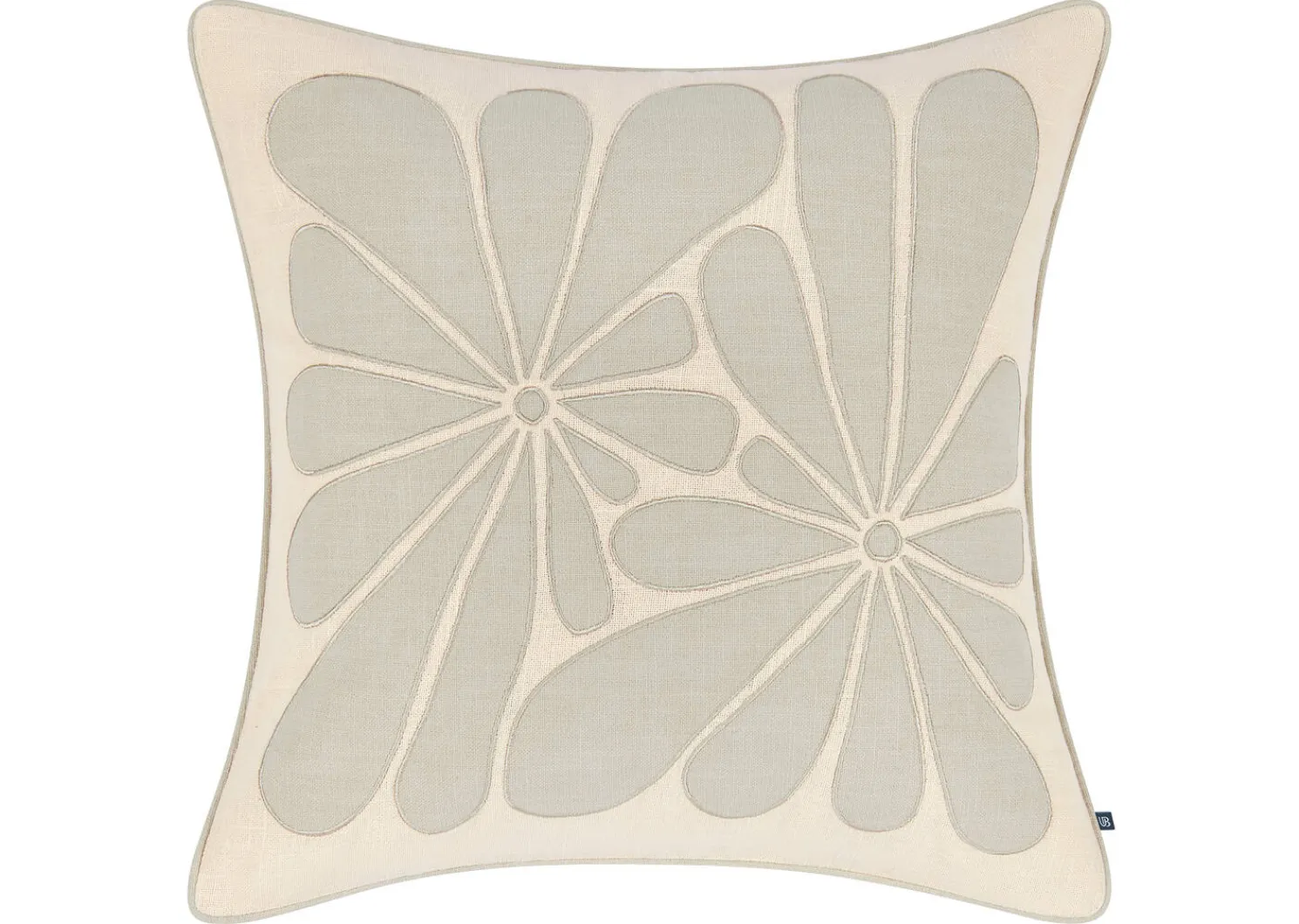 Urban Barn Sylva Cotton Floral Pillow 20x20 Iv/Sand- Pillows