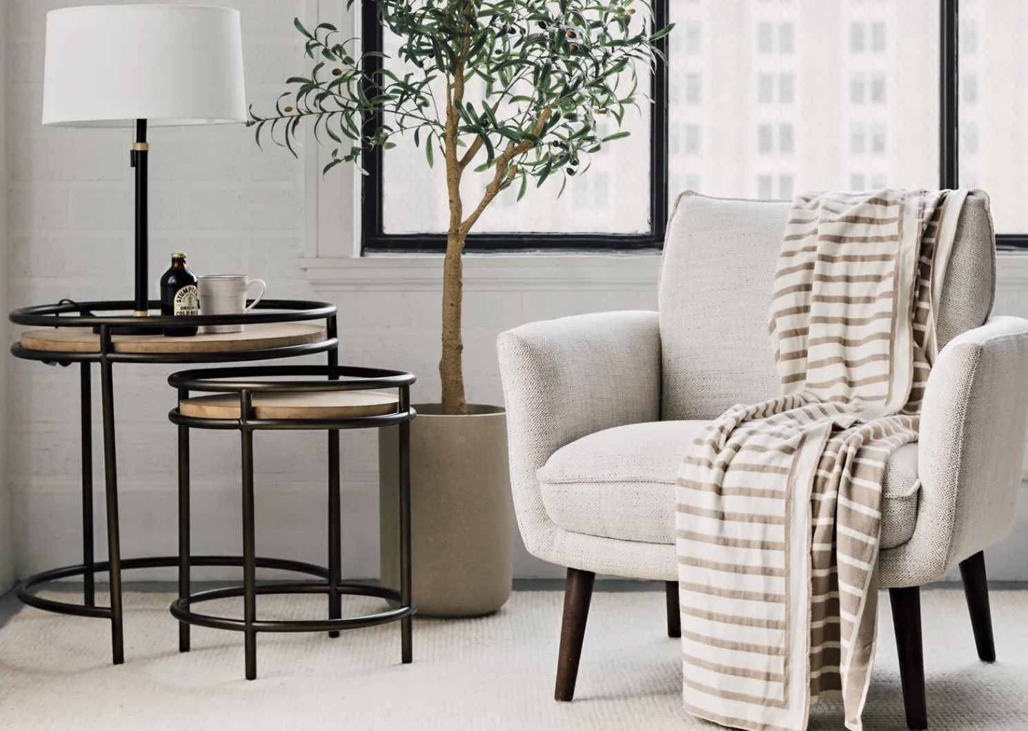 Urban Barn Tristin Olive Tree Potted Large- Blooms & Branches