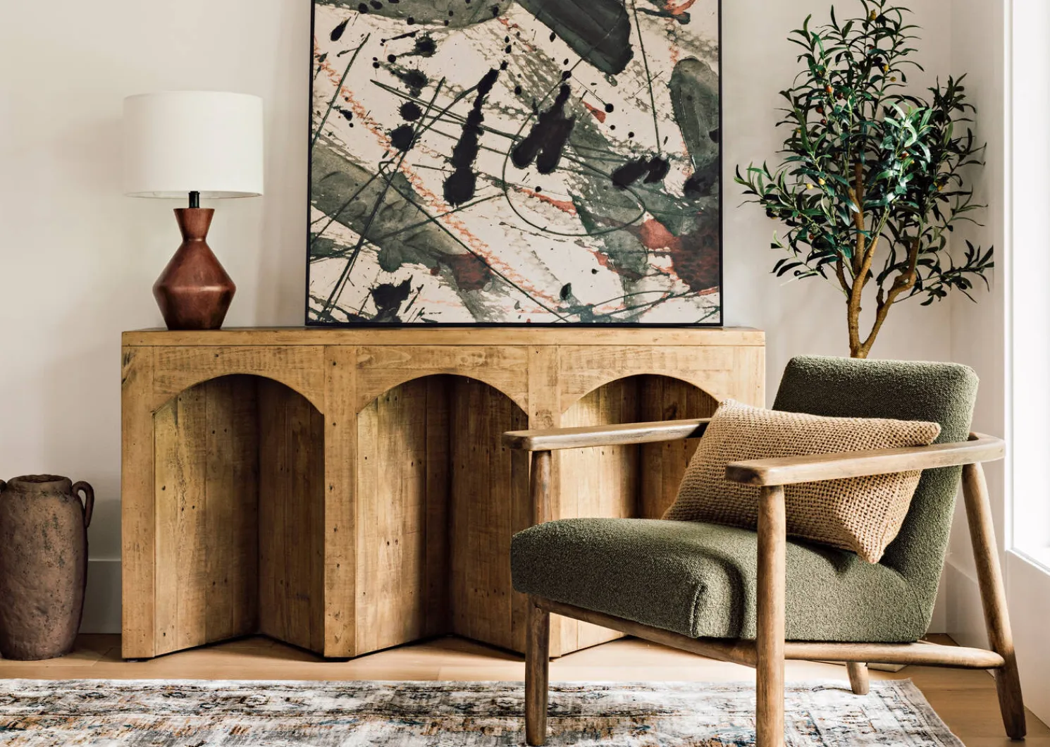 Urban Barn Tristin Olive Tree Potted Large- Blooms & Branches